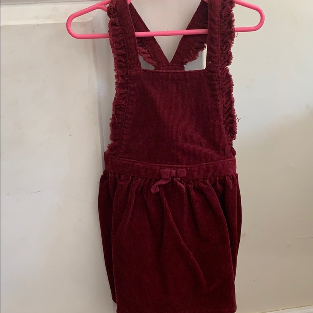 Corduroy jumper and shirt set